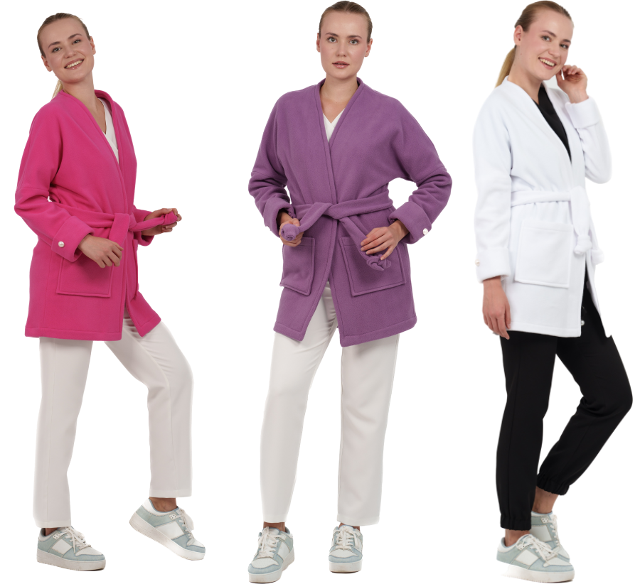 Halate medicale <br />Material polar fleece, <br />grosime mare( 270GSM),<br />proprietati antipilling<br />Laura Olteanu®